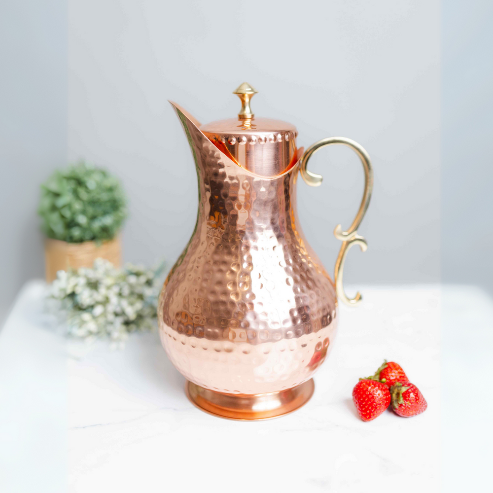 
                  
                    Bull Hammered Pure Copper Jug - 2L | Bold Design, 100% Handcrafted
                  
                