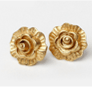 Gold Finished Rose Studs Earrings